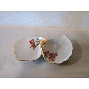 Vintage Hand-painted Porcelain Japan Trinket Dish - Singed 1971